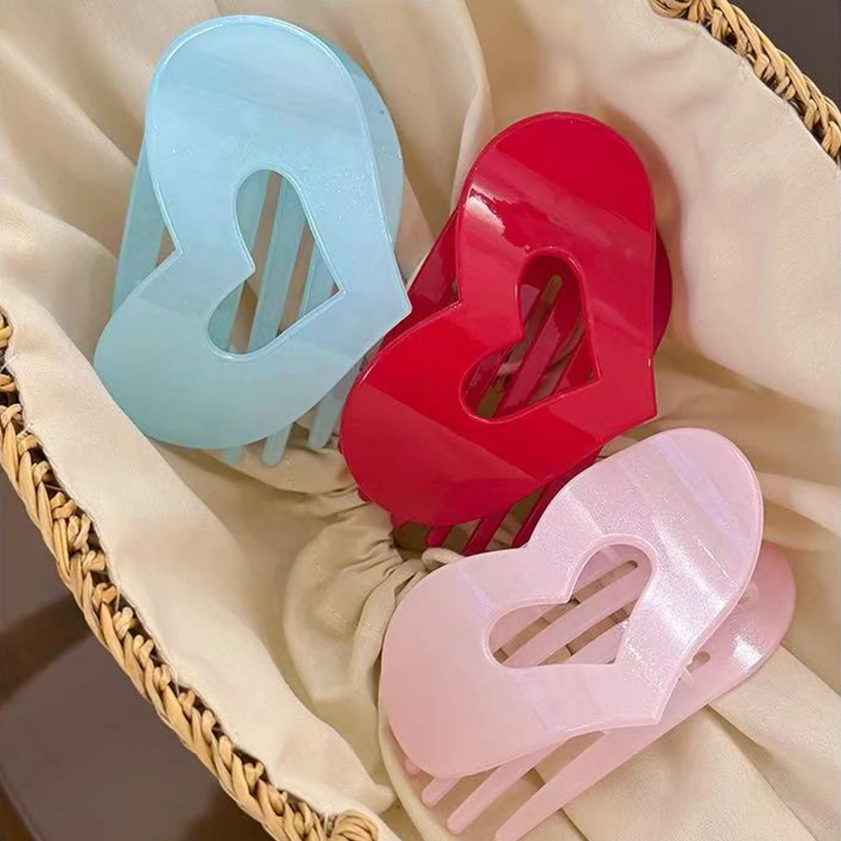 1 Stück Französische Liebe Acryl-Haarspange für Damen, Haarklammer für die Haarwurzel, Große Entenschnabel-Haarspange, Haarschmuck – Detail 4