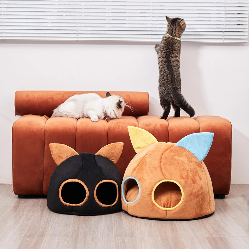 New Deep Sleep Comfort In Winter Cat Bed Iittle Mat Basket Small Dog House Products Pets Tent Cozy Cave Nest Indoor Cama Gato