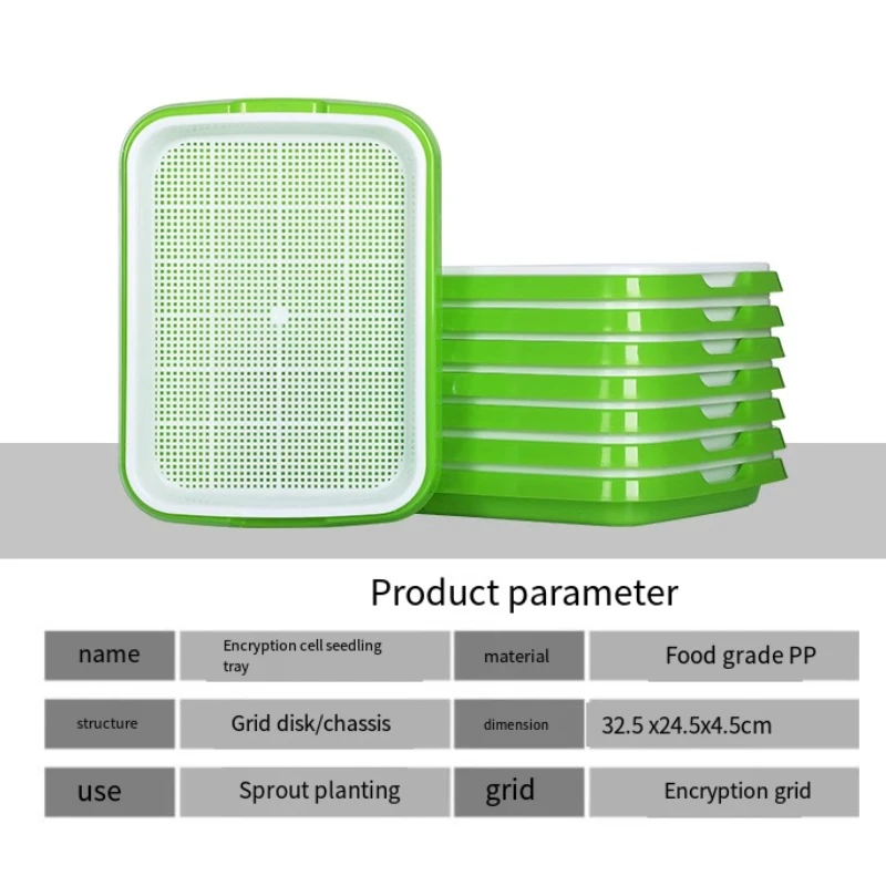 Sprouts Seedling with cover Double tray Bean sprouts pot Deepened germination plate Wheat Toon Hydroponic Vegetable Planting pot