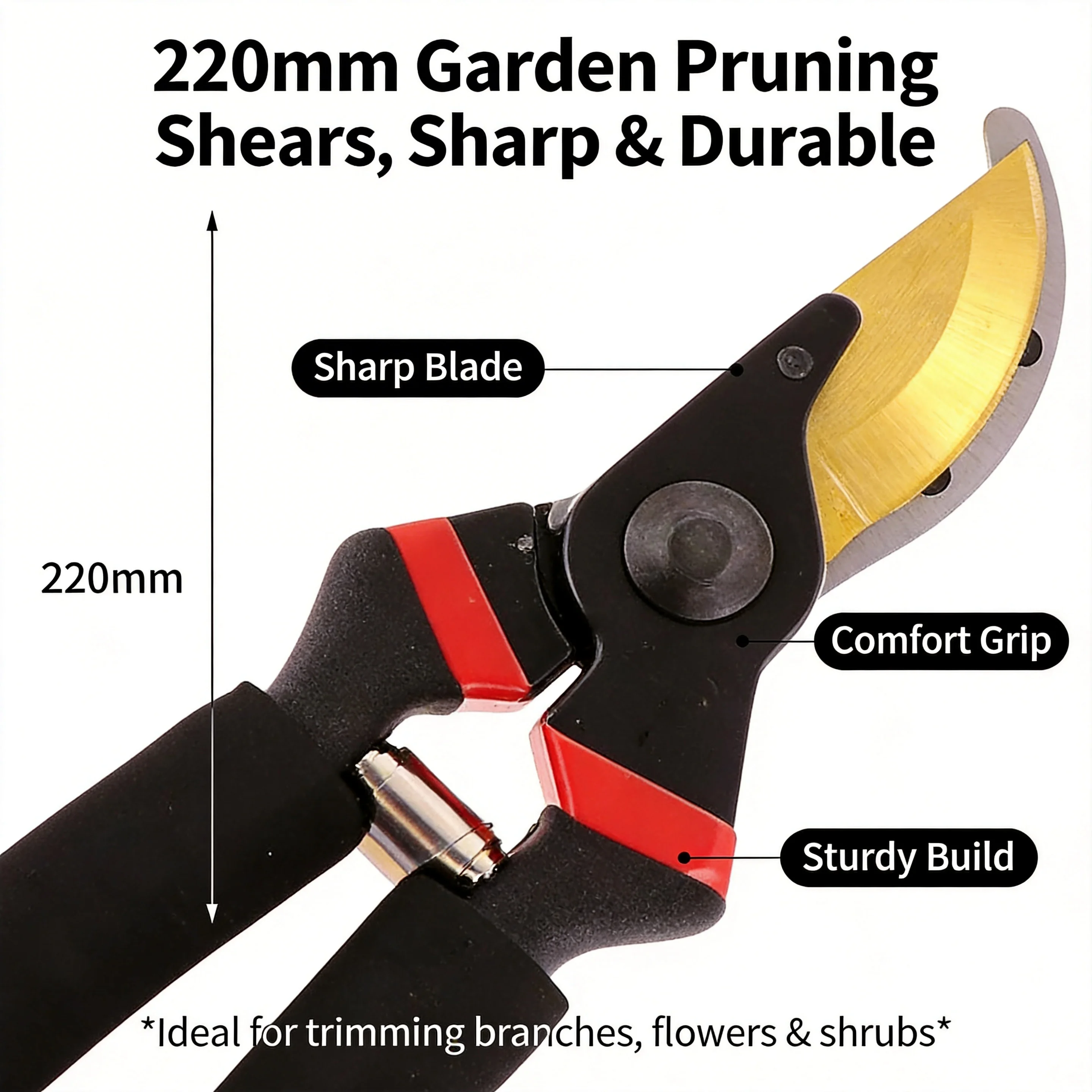 Tijeras de Podar para Jardín Prune with Ease, Tijeras Manuales para Bonsáis y Flores, Herramienta de Podar Profesional para Recortar Plantas