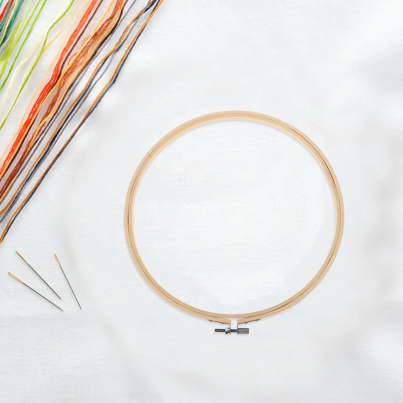 

1Pcs 23Cm Bamboo Embroidery Circle Frame Ideal for DIY Embroidery Projects Home Decor and Fabric Art Fixing Tools Set