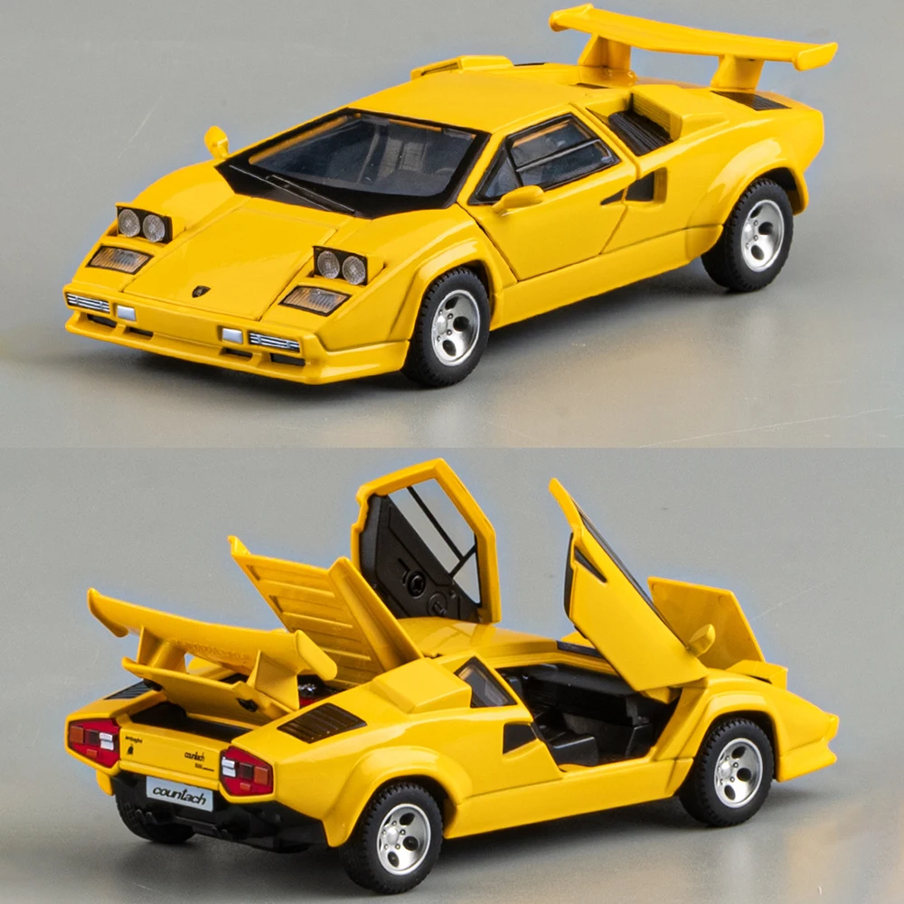 

1:32 Scale Countach LP500S V12 Sports Car Model Toy Doors Opened Alloy Diecast Simulation Sound Light Models Gifts for Children