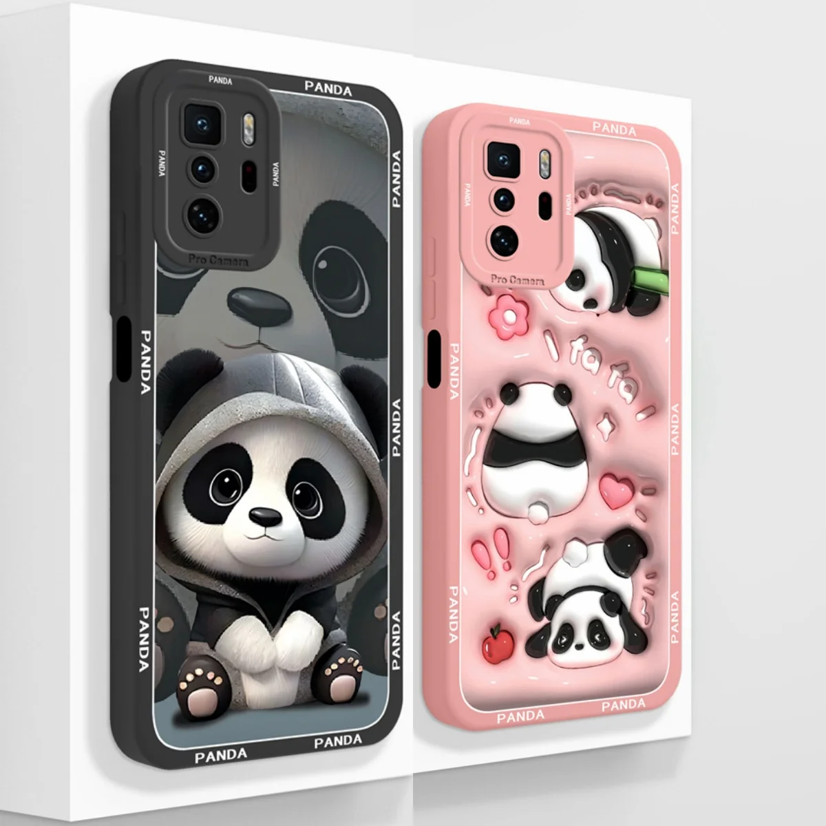 Case For Poco X3 GT Couple Panda Phone Back Cover For Xiaomi Poco X 3 GT X3GT Model 21061110AG Soft Liquid Silicone Funda Bumper