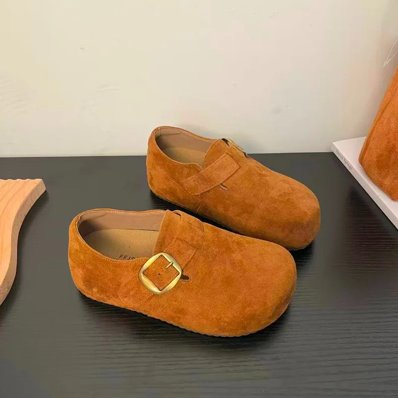 

Новая модная женская элегантная кожаная обувь на плоской подошве для девочек, модная мягкая нескользящая шикарная универсальная дышащая обувь на плоской подошве в корейском стиле