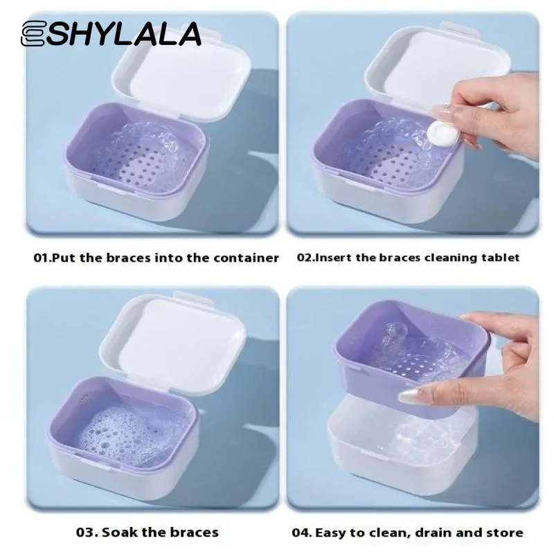 Чехол-фиксатор, портативная каппа, коробка для чистки полости рта, вставные зубы, коробка для хранения протезов, выравниватель зубов, двухслойная коробка для брекетов