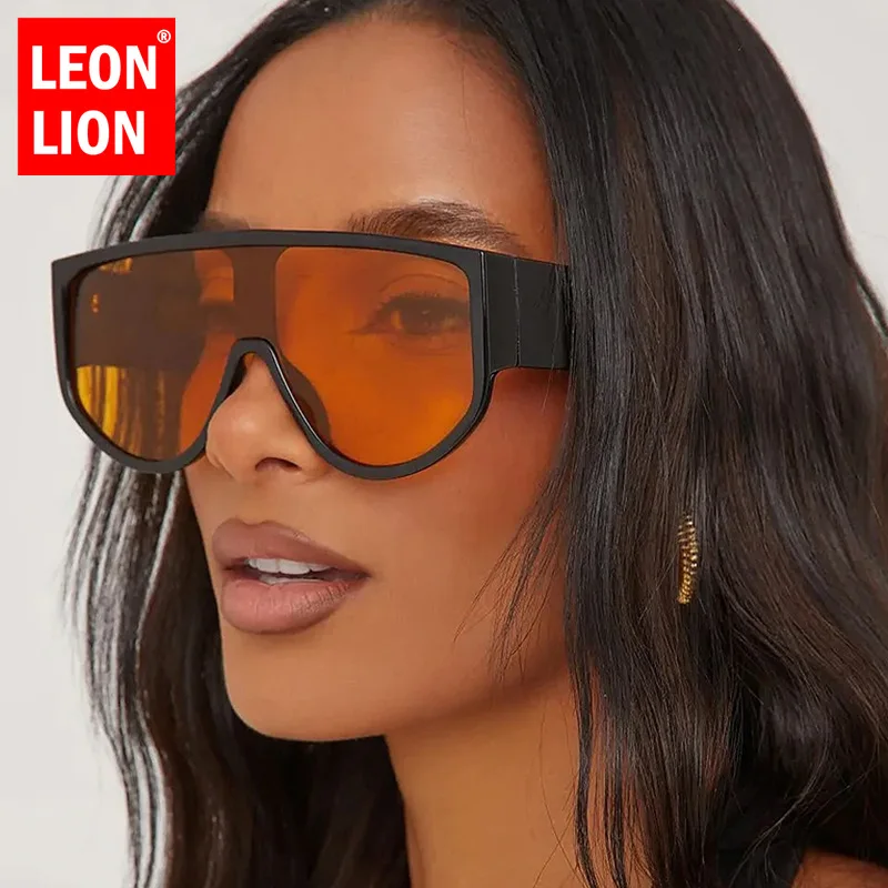 LeonLion Punk Oversized Sunglasses Women Fashion Retro Eyewear Women Personality Simple 2024 Glasses Female Gafas De Sol Mujer