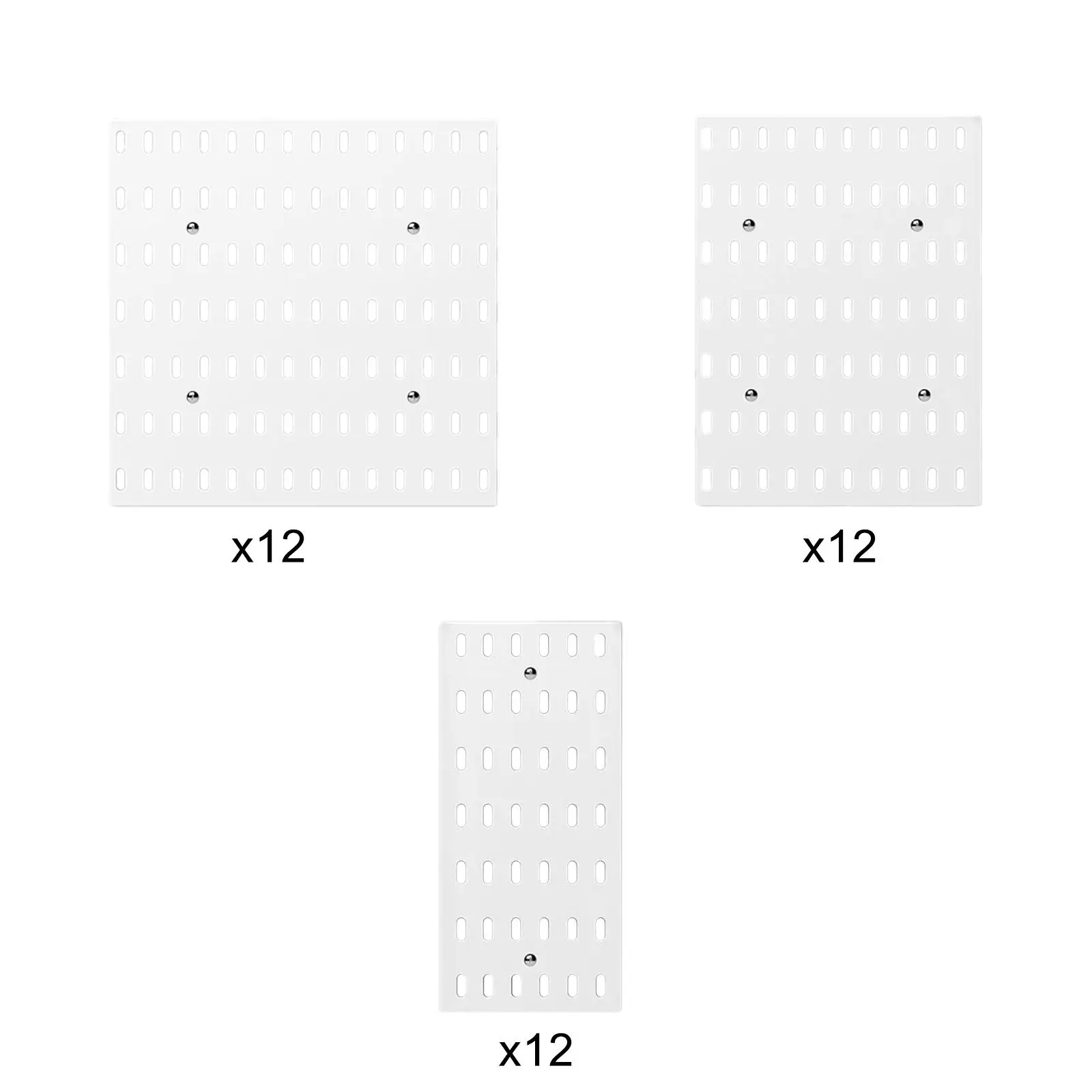 

12Pcs Pegboard Panel Multifunction No Punching Rust Resistant Combination Set for Garage Tools Kitchen Dormitory Workbench Entry