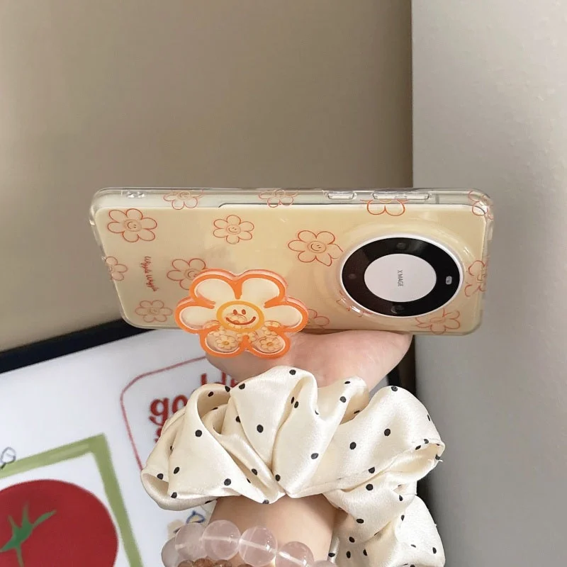 韓国のかわいい漫画フラワーグリップ Tok Griptok 電話ホルダースタンドサポート iPhone 15 サムスンユニバーサル Accessoriess ホルダー