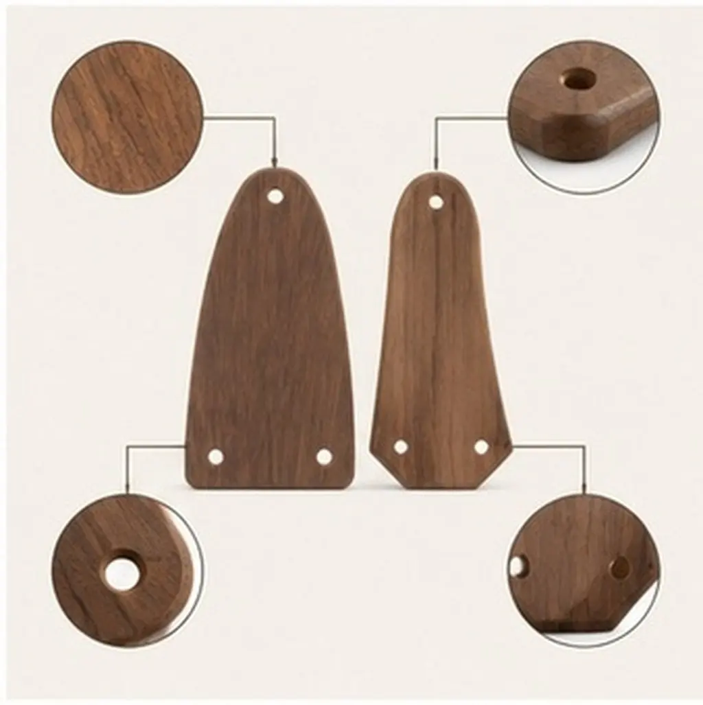 2Pcs Premium Wood Truss Rod Cover for Electric Acoustic Bass Guitar Truss Rod Protection Replacement Parts Exquisite