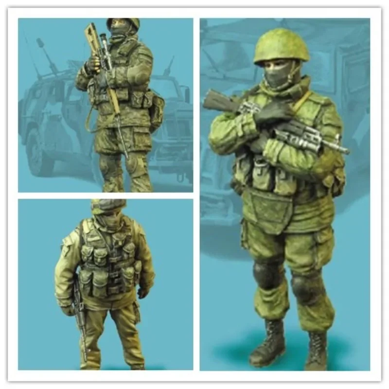 

1/35 Scale Resin Figure Model Building Kits Russian Special Forces 3 Figures Miniature Toys Unassembled and Unpainted 973A