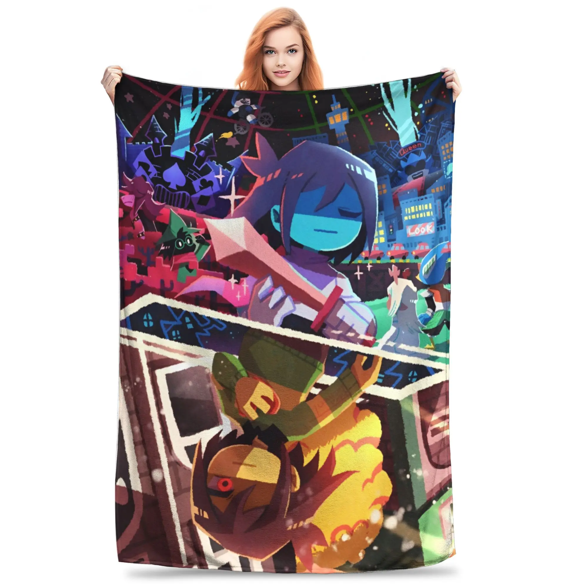 

Deltarune Video Game Merch Blanket Super Soft Warm Throw Blankets for Living Room 50x60 Inches Multiple Sizes Bedding Throws