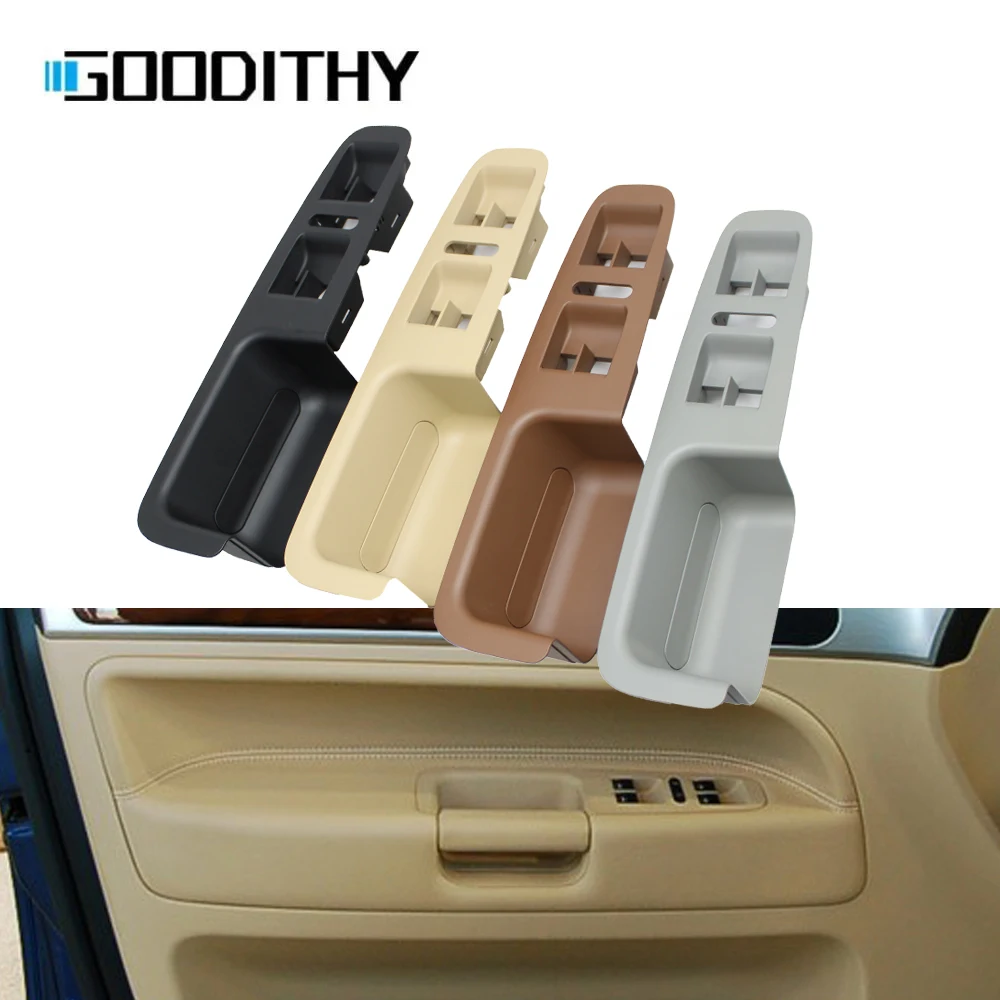 For VW Volkswagen Touareg 2003-2010 Interior Car Front Left Driver Side Door Pull Handle Armrest Cover Panel Trim Replacement