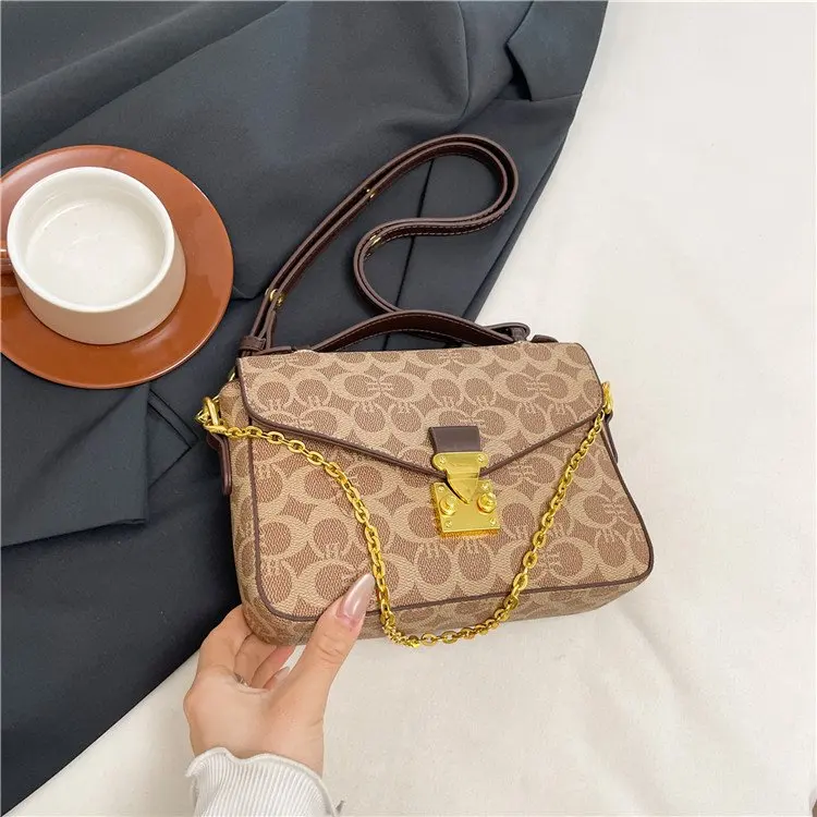 

Мини-квадратная мини-сумка с ботаническим принтом 2025 — женская сумка через плечо из зернистой кожи премиум-класса с регулируемым ремешком для экскурсионных работ/работ/кушетов