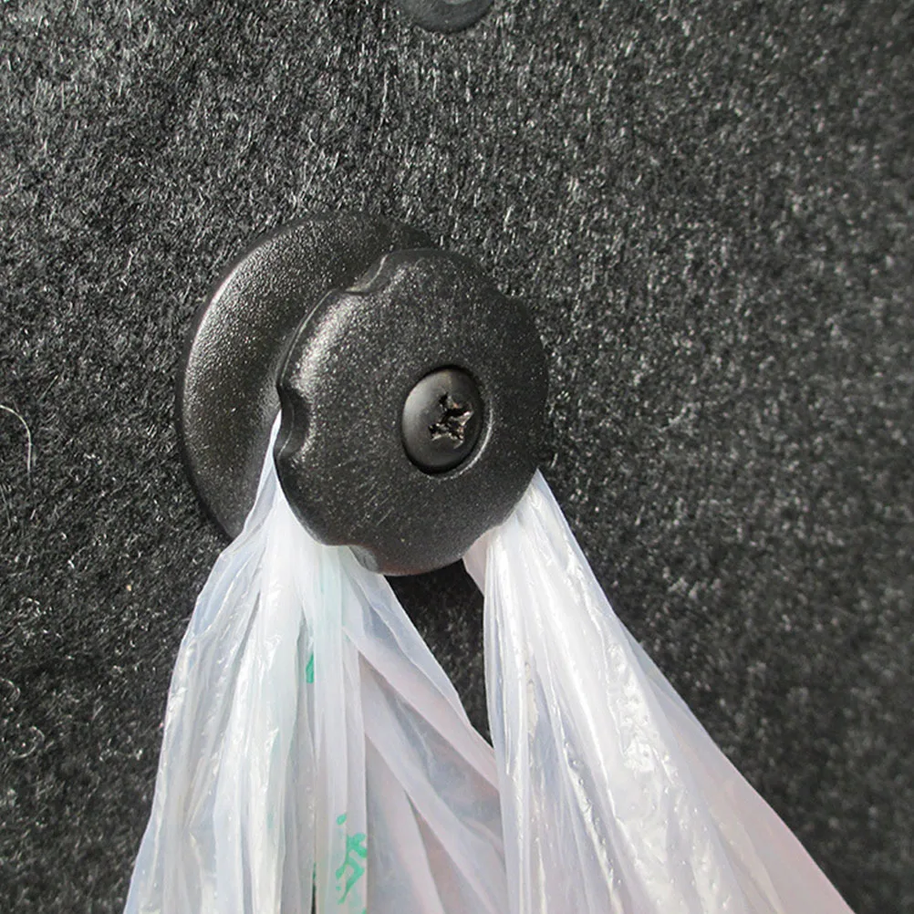

4Pcs Universal Car Back Hook Durable Material Easy to Hang Storage Net Fixing Tool Trunk Hook Tapping Screw Supplies