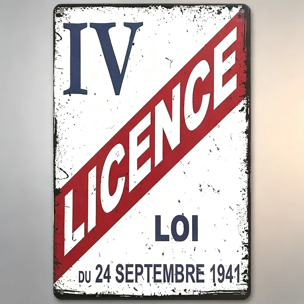 CIFBUY Vintage Aluminum Wall Art Waterproof Durable 1941 License IV Plaque for Home Bar Garage Farmhouse Decor image 5