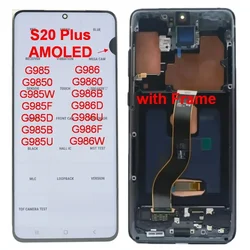 Super AMOLED LCD screen for Samsung Galaxy S20 plus, g985, g985f, g985b/DS, g985u, touch glass screen, digitizer Assembly