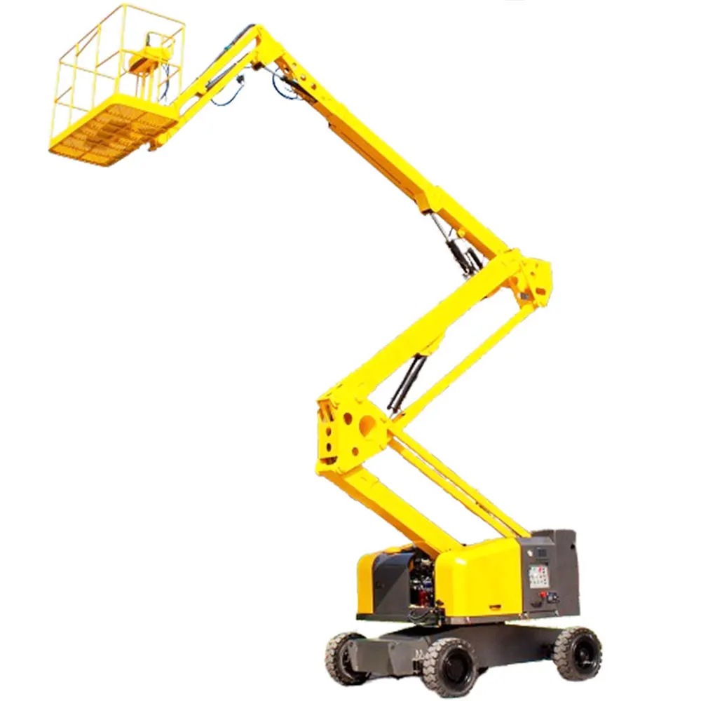 14 Meters 16 Meters Telescopic Boom Lift Crane with Battery Narrow Electric Telescopic Track Crane Articulated Crane
