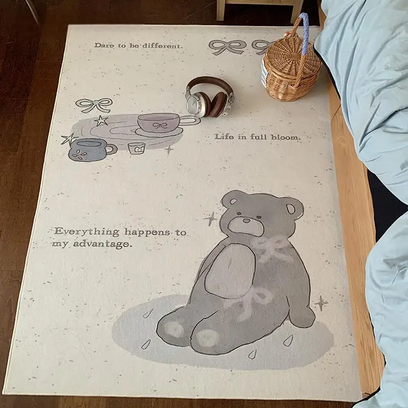 

VIKAMA Girls' Bedroom Thick Bedside Blanket, Living Room Room, Household Non-Slip Floor Mat, Cartoonish And Cute Carpet