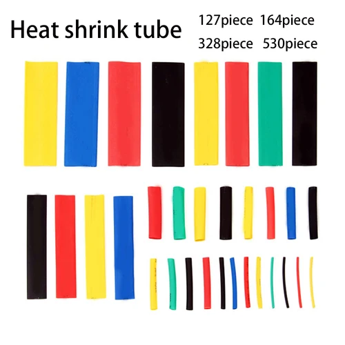 Imagen 2 del producto 530 unids/set poliolefina retráctil surtido de tubos termorretráctiles Cable de alambre manguito aislado juego de tubos 2:1 funda de tubo impermeable