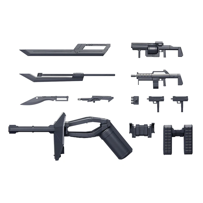 BANDAI-Anime Action Toy Figure, AMAIM WARRIOR AT THE Banktop DERLINE WEAPON, SET3 Model Kit, Assembly Plastic, Gift, HG 1/72, KYOKAI GENpastels