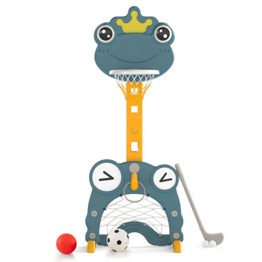 

4in1 Toddler Basketball Hoop with Rim and Soccer Goal for 3+