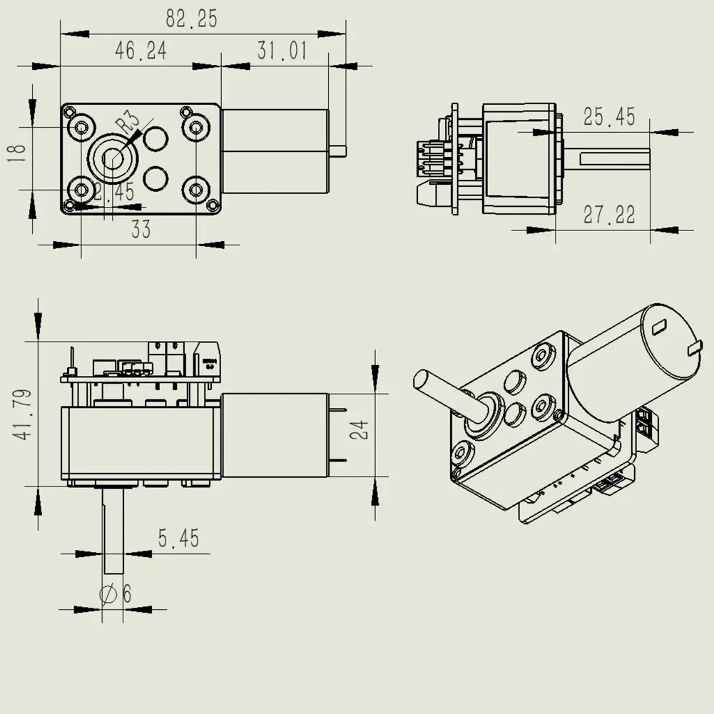 Servomotor ASMC-LQB de alto par de 60 kg con 360 °   Codificador magnético de ángulo de grado y engranaje helicoidal para brazo/control de válvula de robot inteligente