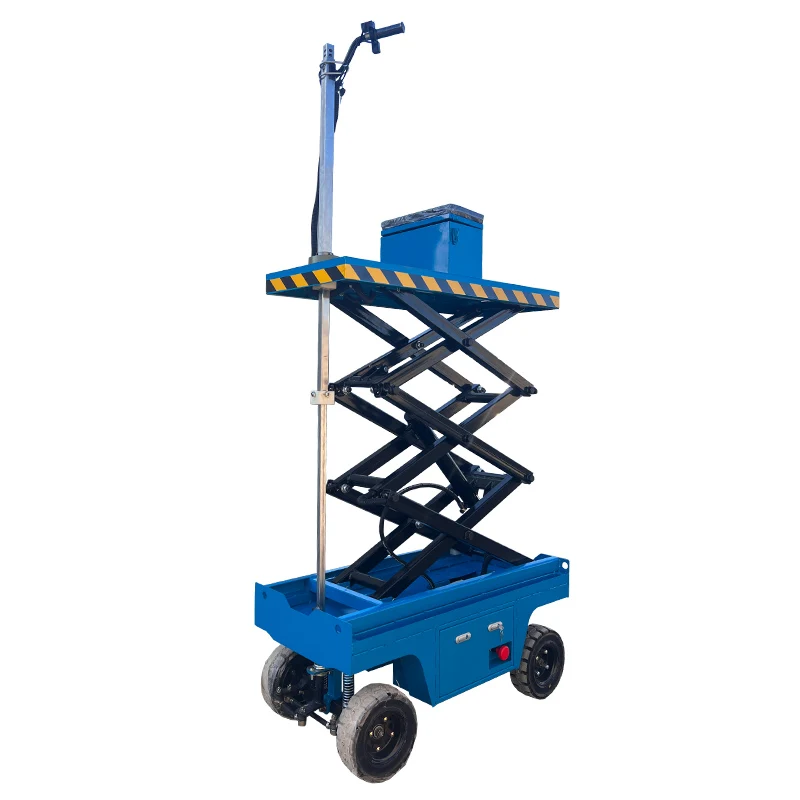 electric lifting scaffolding putty decoration movable ladder ceiling lifting construction small lifting platform car