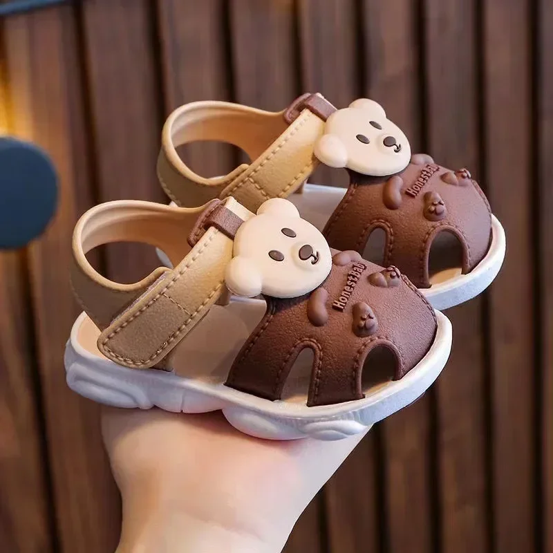 

2024 Summer Baby Boys Girls Sandals Children Beach Sandals Cartoon Infant Toddler Shoes Comfortable Soft Sole Kids Student Shoes