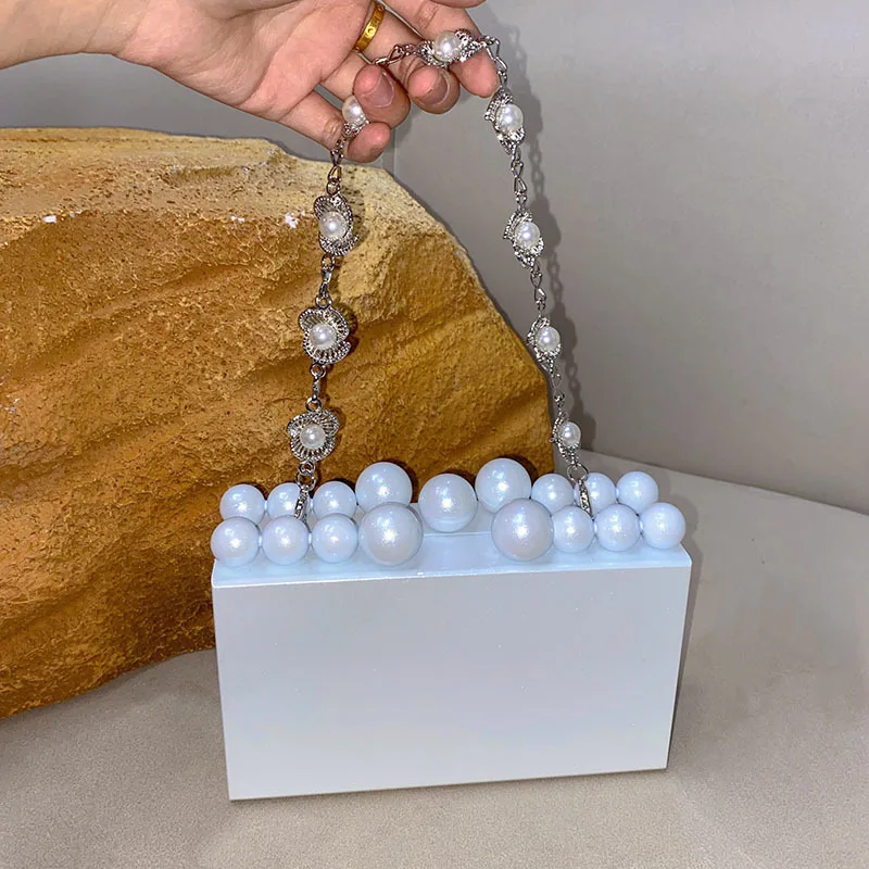 

Модная жемчужно-белая лента с цветком, маленькая квадратная сумка, сумка-мессенджер с щедрым темпераментом