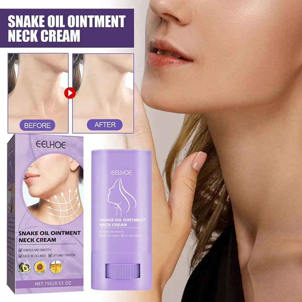 

15g Snake Oil Ointment Neck Cream Lighten And Smooth Skin Firming Lift Hydrating White Neck Lines Cream Care Neck Delicate M8S3