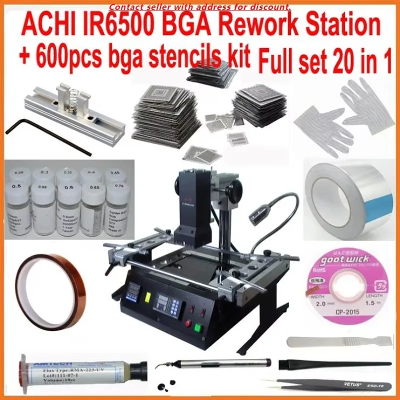 

2015 New Full Set ACHI IR6500 Infrared BGA Rework Station + 21 In 1 Bga Reballing Kit For Laptop Game Consoles Xbox Ps3 Repair