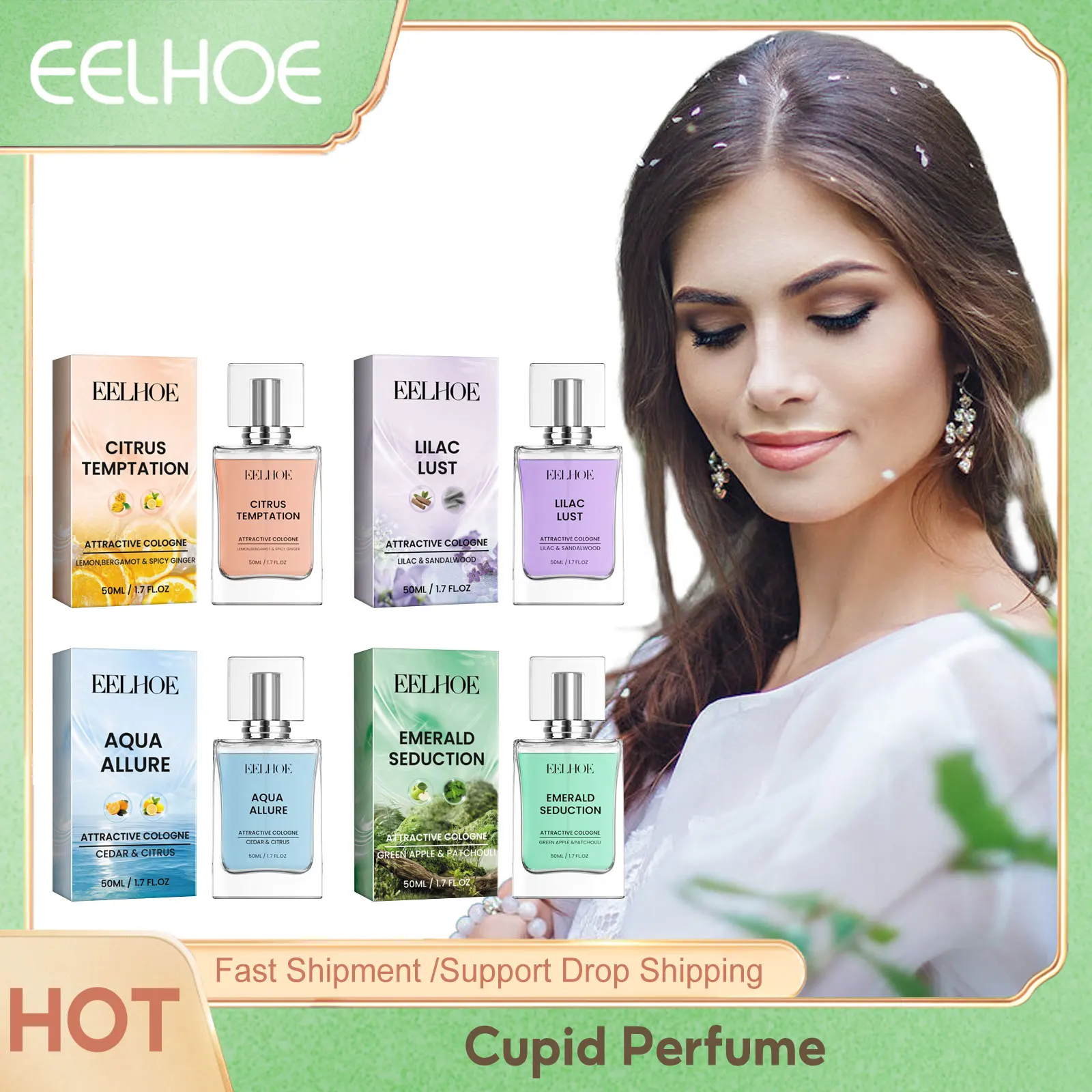 Cupid parfum kabut tahan lama aroma feromon aroma alami parfum kencan kualitas tinggi parfum Cologne menarik parfum pria wangi