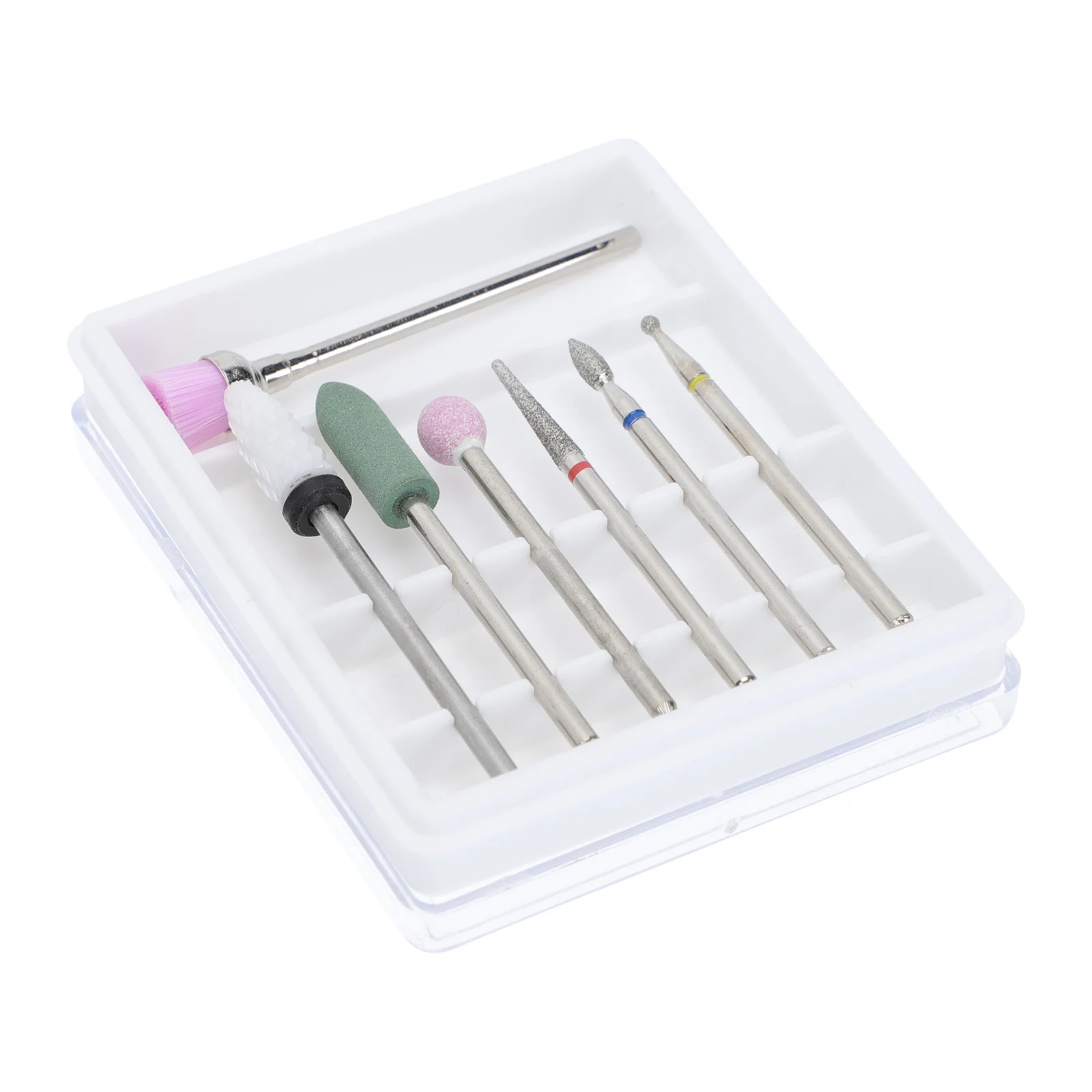 Jeu de têtes de meulage en acier au tungstène, forets de ponçage des ongles, outils de polissage, Kit de manucure pour soins artistiques, élimination propre des peaux mortes