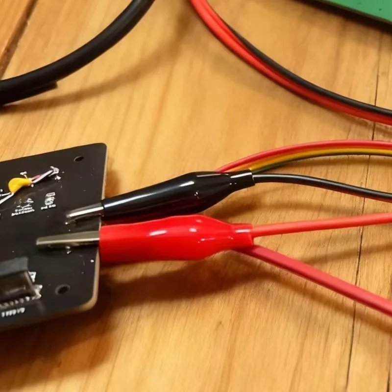 1/10x Electrical Testing Crocodile Clips with Test Cable Laboratory Circuit Board Repair Alligator Cilp Low-voltage Jumpers Clip