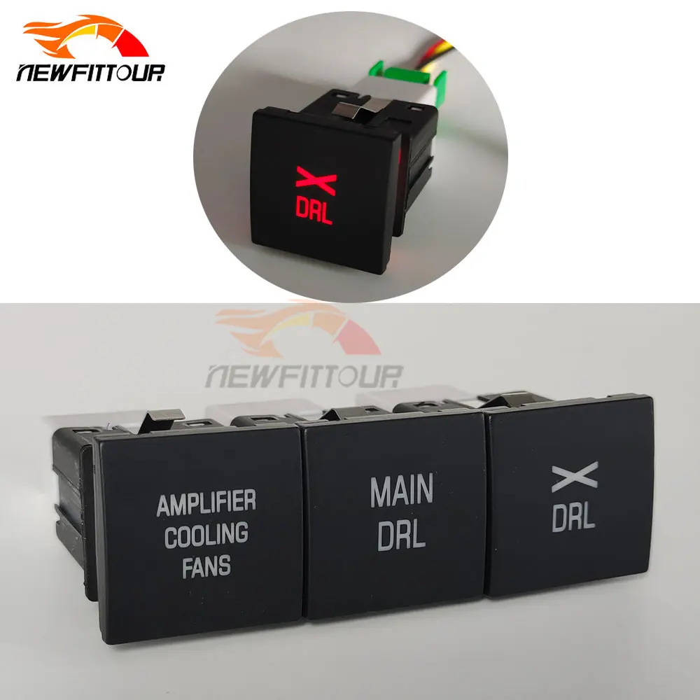 For VW Golf 6 Jetta 5 MK5 EOS Scirocco Car Accessories LED DRL Light Power On Off Switch Amplifier Cooling Fans Button