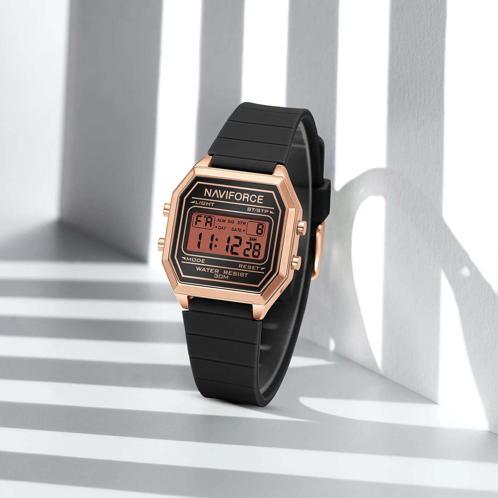 NAVIFORCE 5063T Fashion Electronic Watches for Woman Calendar Waterproof Casual Business Ladies Digital Watch relojes de mujer