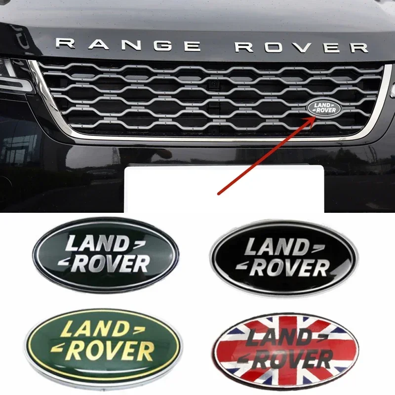 Emblema da Grade Dianteira e Adesivo para Tampa Traseira para Land Rover Discovery Range Rover Evoque Defender 3 4 Freelander Sport Acessórios