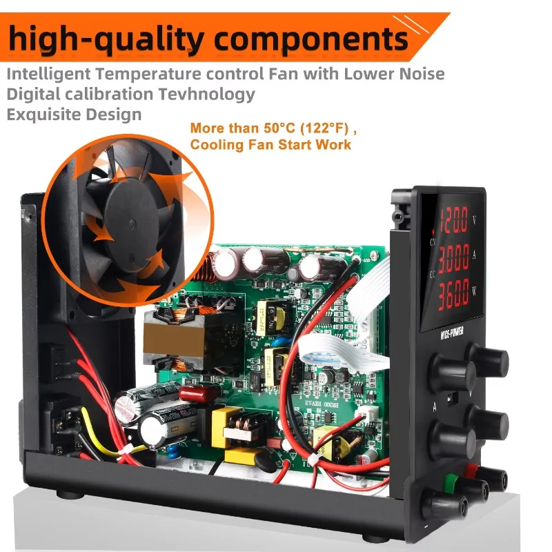 Power Sps1203 120V 3A مصدر طاقة متغير على سطح الطاولة باللون الأسود لإصلاح الهاتف المحمول