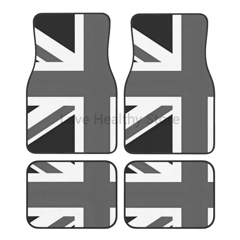 Custom Made Car Floor Mats Front & Rear Set Union Jack for Mini Cooper 2007-2023 R55 R56 R57 R60 R61 F54 F55 F56 F57 F60 Clu