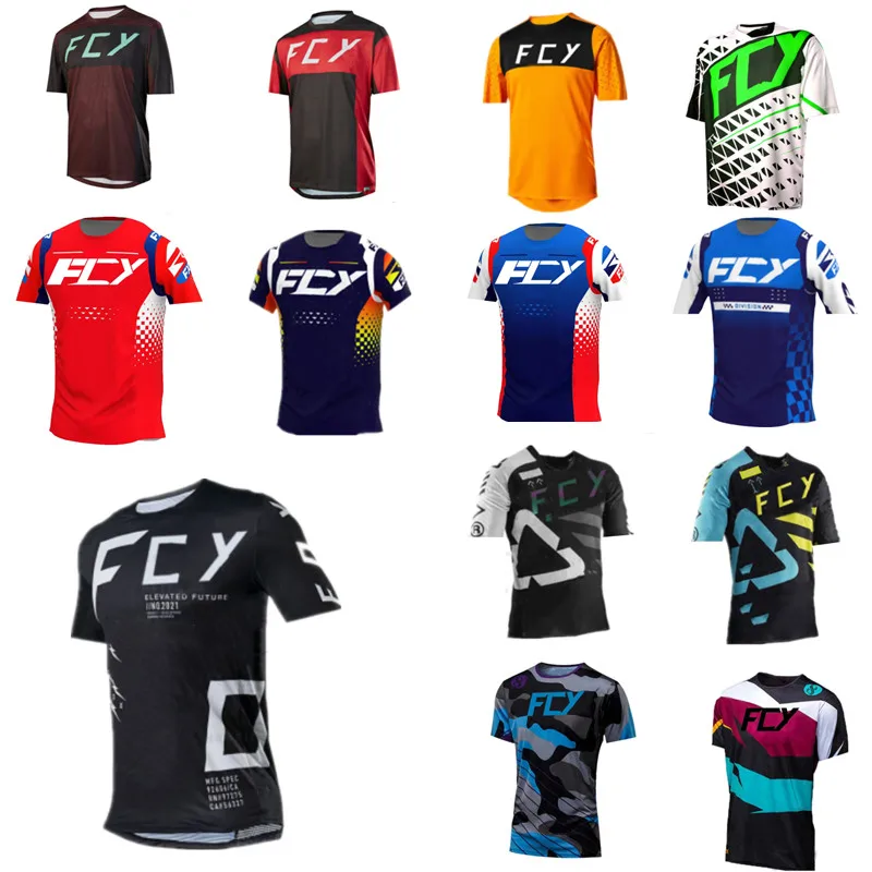 Mountain Bike Downhill Jerseys MTB Bike Shirts Offroad DH Motorcycle Jersey Motocross Sportwear Clothing Short sleeve cycling