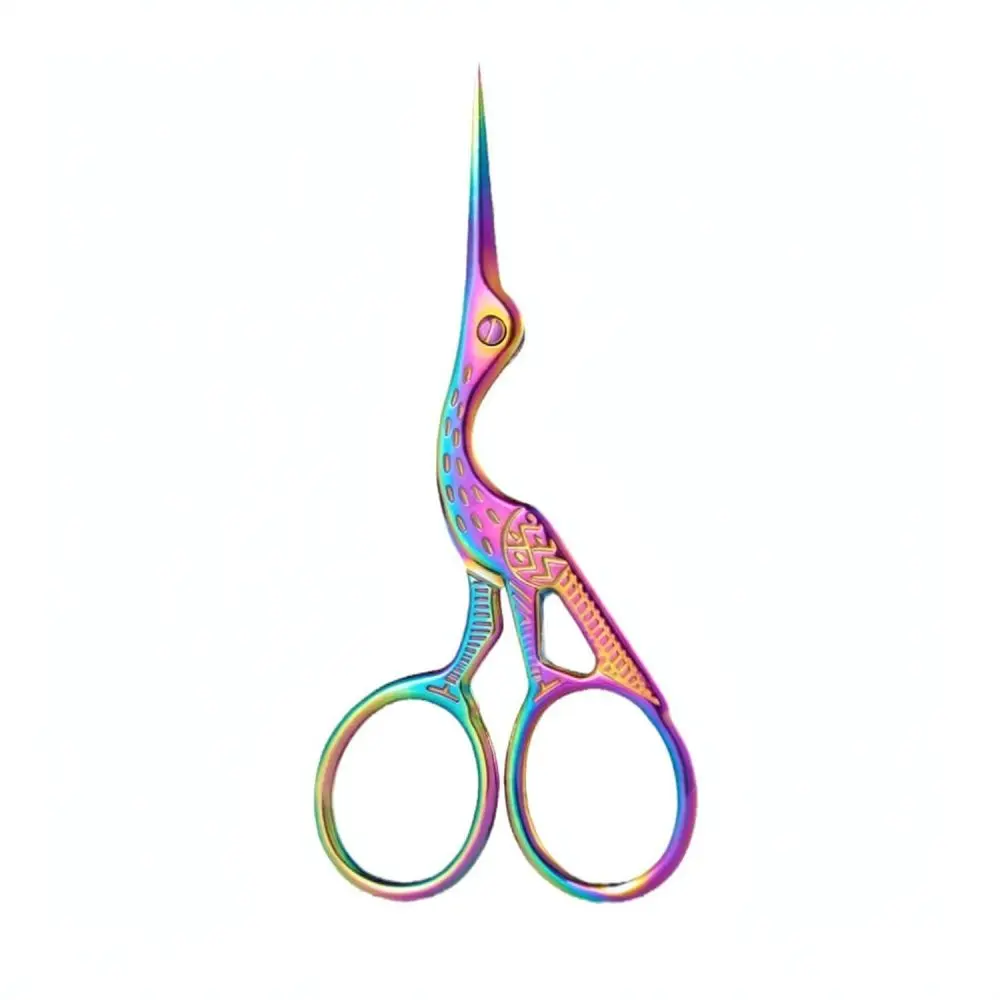 Retro Crane Shape Embroidery Scissors Stainless Steel Tool For Sewing Thread Cutting Cross Stitch Needlework Crafting Shears