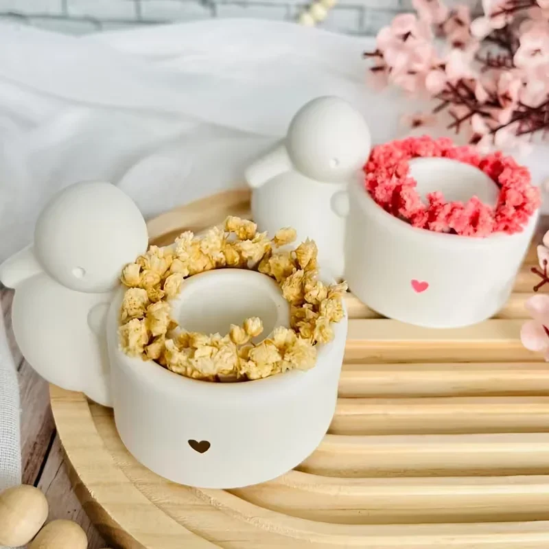 

Easter Bunny Silicone Mold 3D Rabbit Chocolate Candy Mold Cute Easter Bunny Decorations for Easter Candy Making And Candle Craft