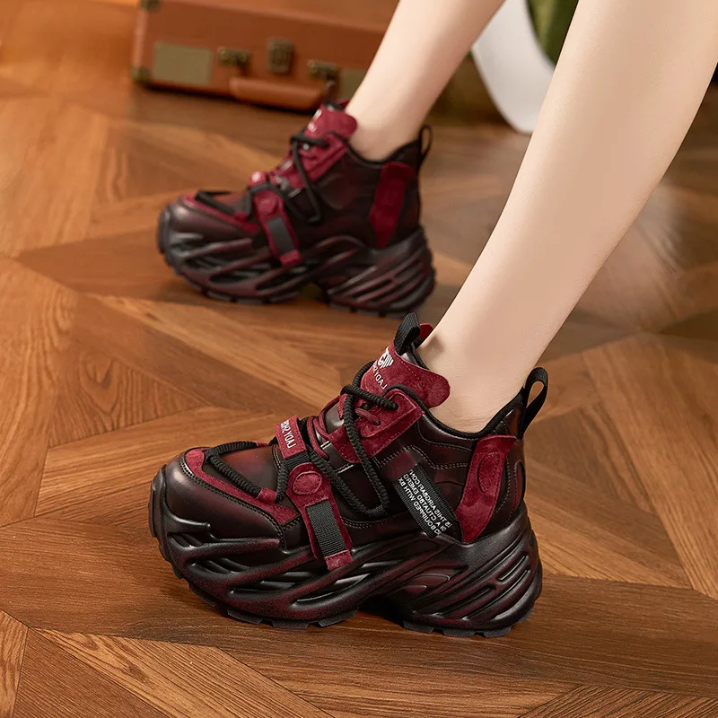 

Winter Boots Women's Sneakers Plus Velvet Cotton Shoes New Lace Up Platform Shoes for Women Round Toe Casual High Top Sneakers