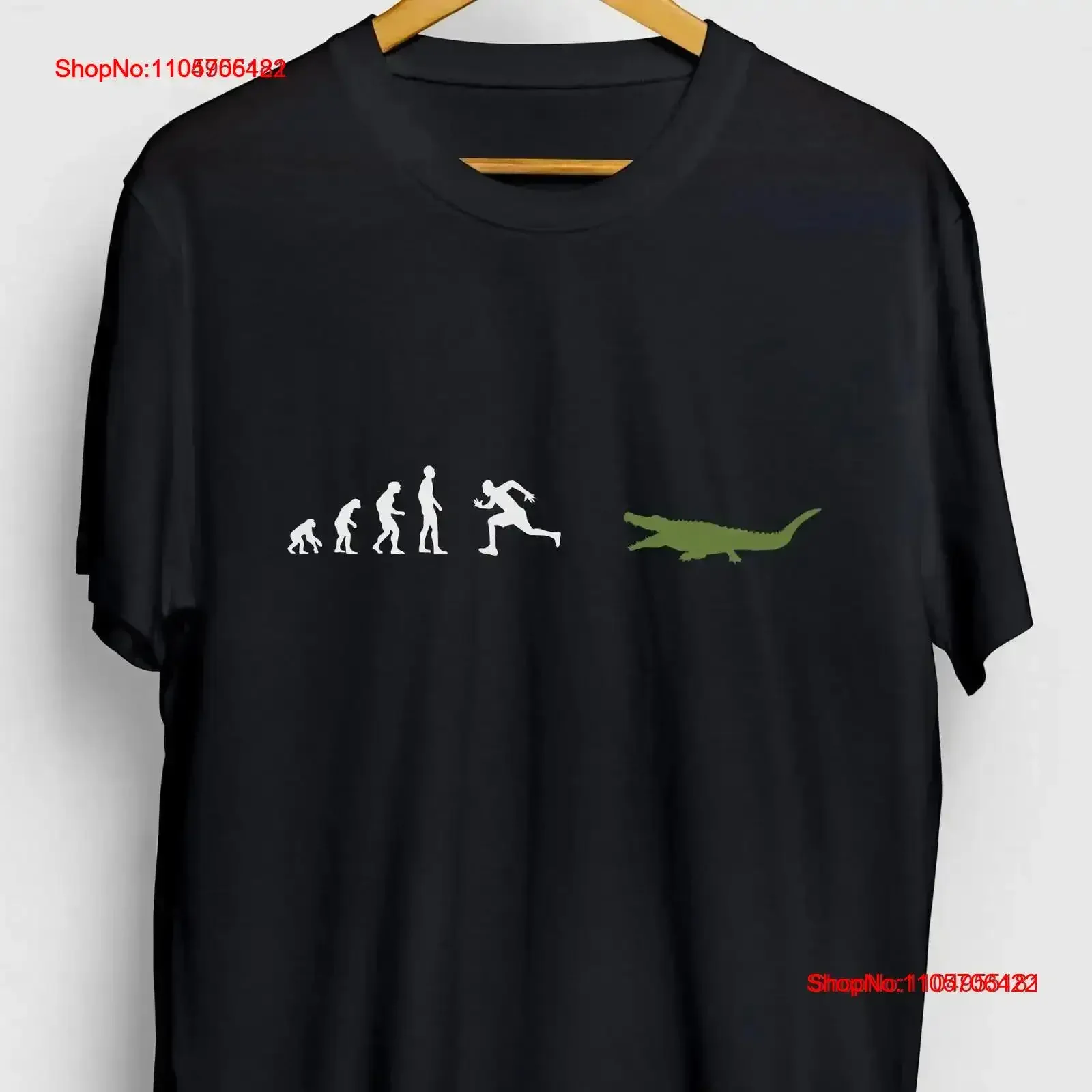 Alligator Evolution Funny Animal T Shirt Crocodile tee Youth vintage Washed streetwear Versatile Breathable Soft Casual