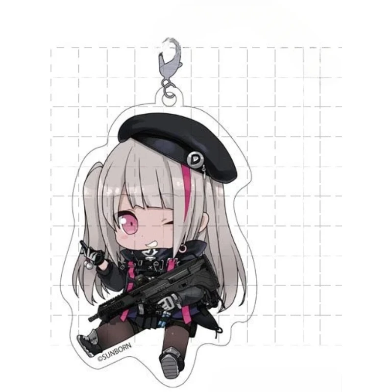 Game Girls Frontline Keychain Doll Anime M4A1 M16A1 UMP45 RO635 UMP9 STAR-15 Acrylic Keyring Pendant for Gift view 5