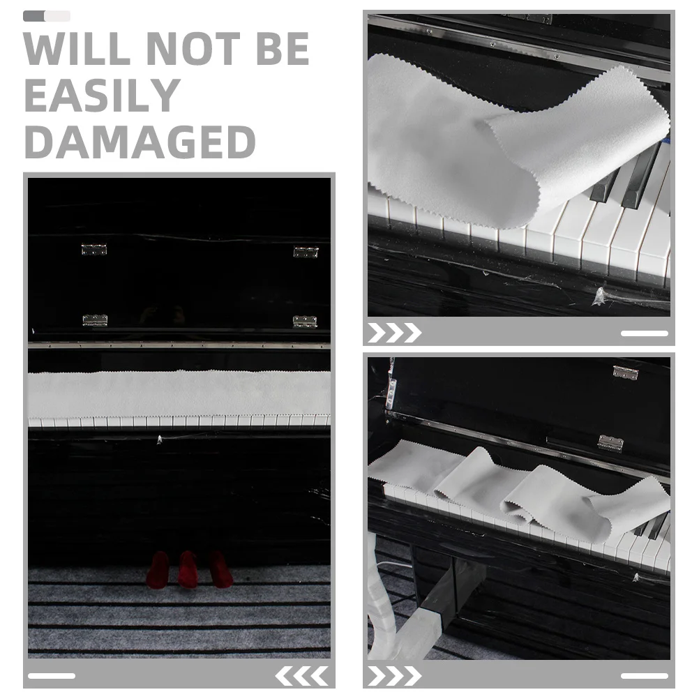 

2pcs Electric Keyboard Protector 88 Keys Waterproof Dust Cover For Keyboard Piano Reusable Fabric Cover Portable Piano Accessory