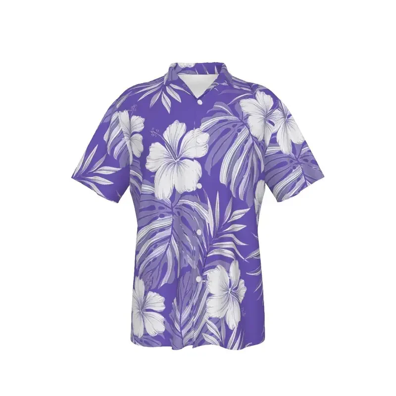 Hawaiian Men's  Shirt Cool Pink Color for Man Beach Flowers Print Short Sleeve Summer Casual Button Up Tops 3D Shirts