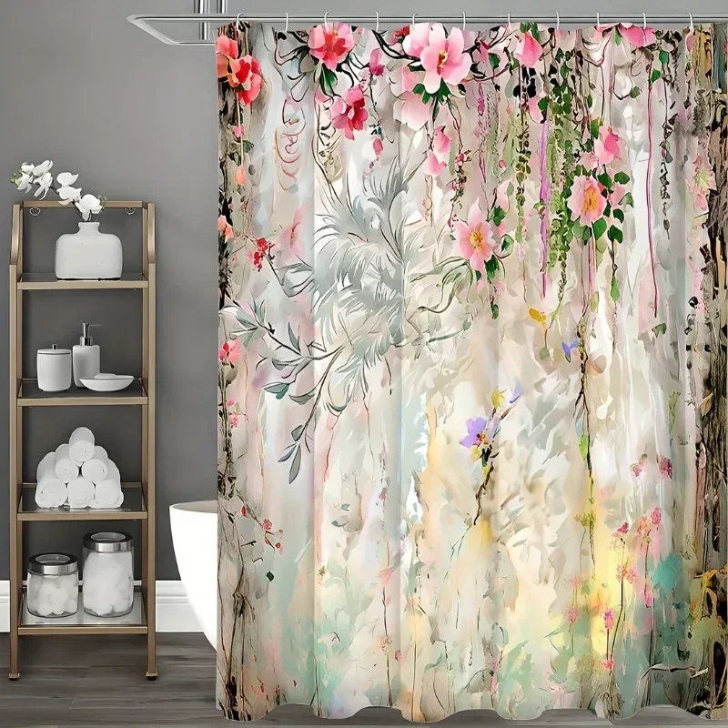 

Bloom Your Bathroom: Vibrant, Proof Floral Curtain with Easy Care & Waterproof