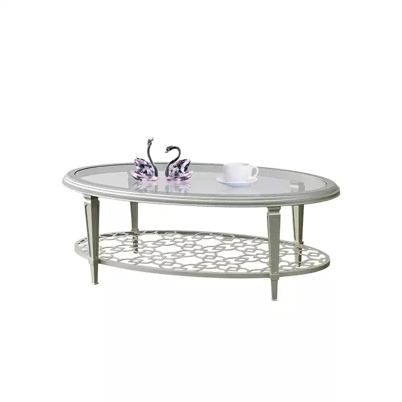 

Журнальный столик для квартиры, гостиной, роскошный современный стеклянный журнальный столик, овальный журнальный столик из закаленного стекла