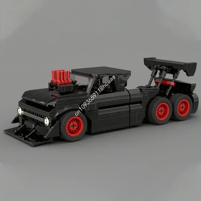 415pcs MOC Slayer Six-wheeled 1965 Chevroletes City Champion Supercar Building Blocks Christmas Model Education Creative Gift